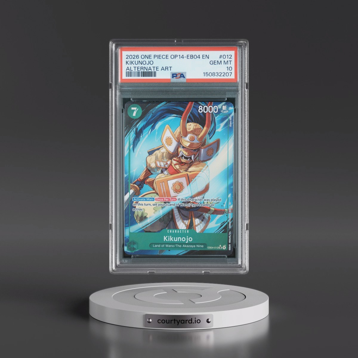 2026 One Piece OP14-EB04-the Azure Sea's Seven #012 Kikunojo - Alternate Art (PSA 10 GEM MINT)
