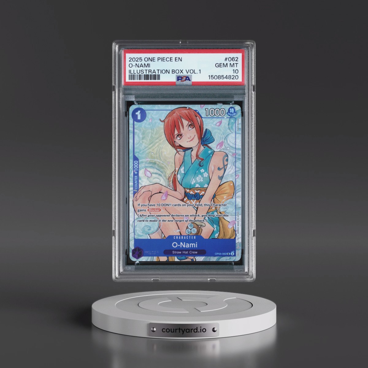 2025 One Piece Promos #062 O-Nami - Illustration Box Vol.1 (PSA 10 GEM MINT)