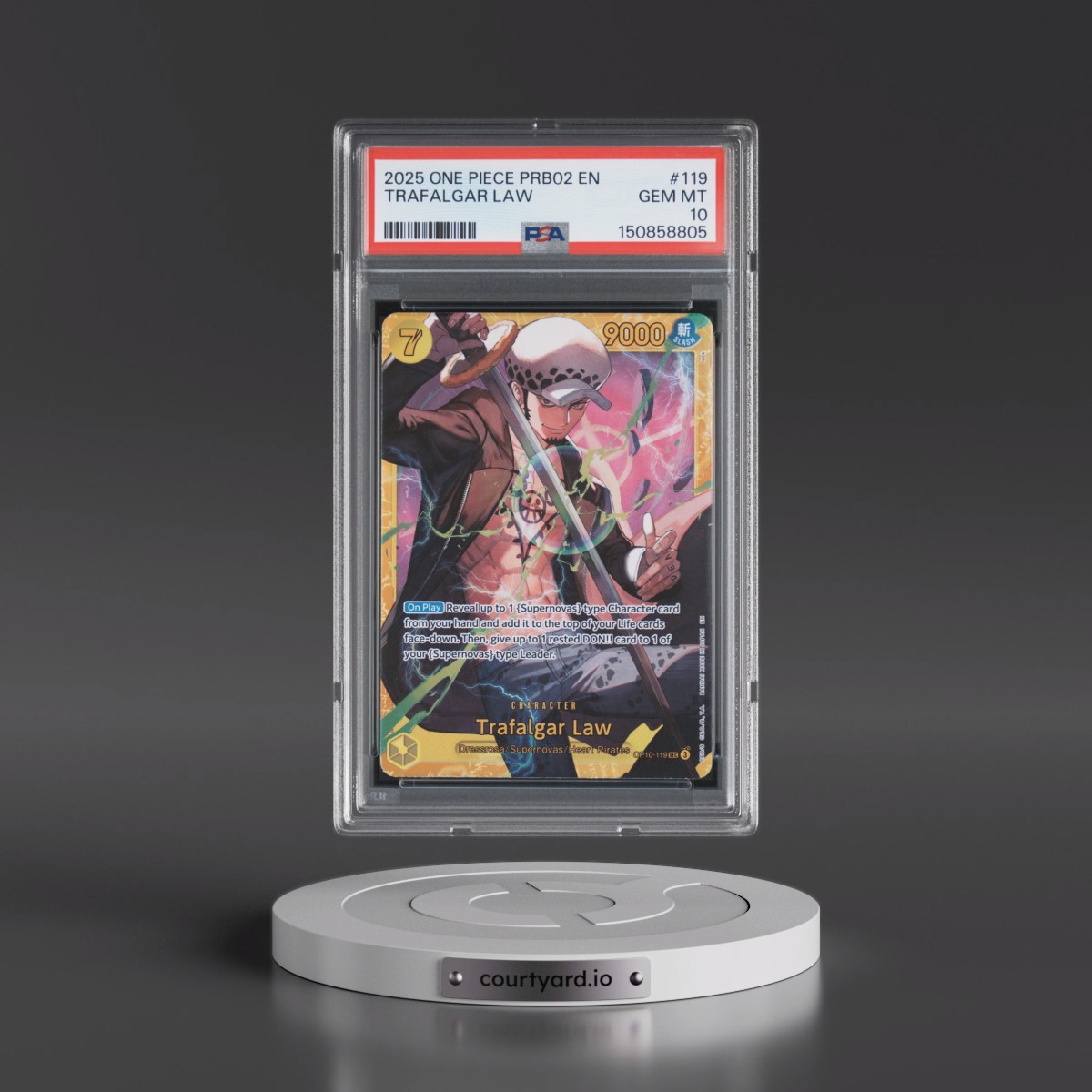 2025 One Piece PRB02-Premium Booster -One Piece Card the Best- Vol.2 #119 Trafalgar Law (PSA 10 GEM MINT)