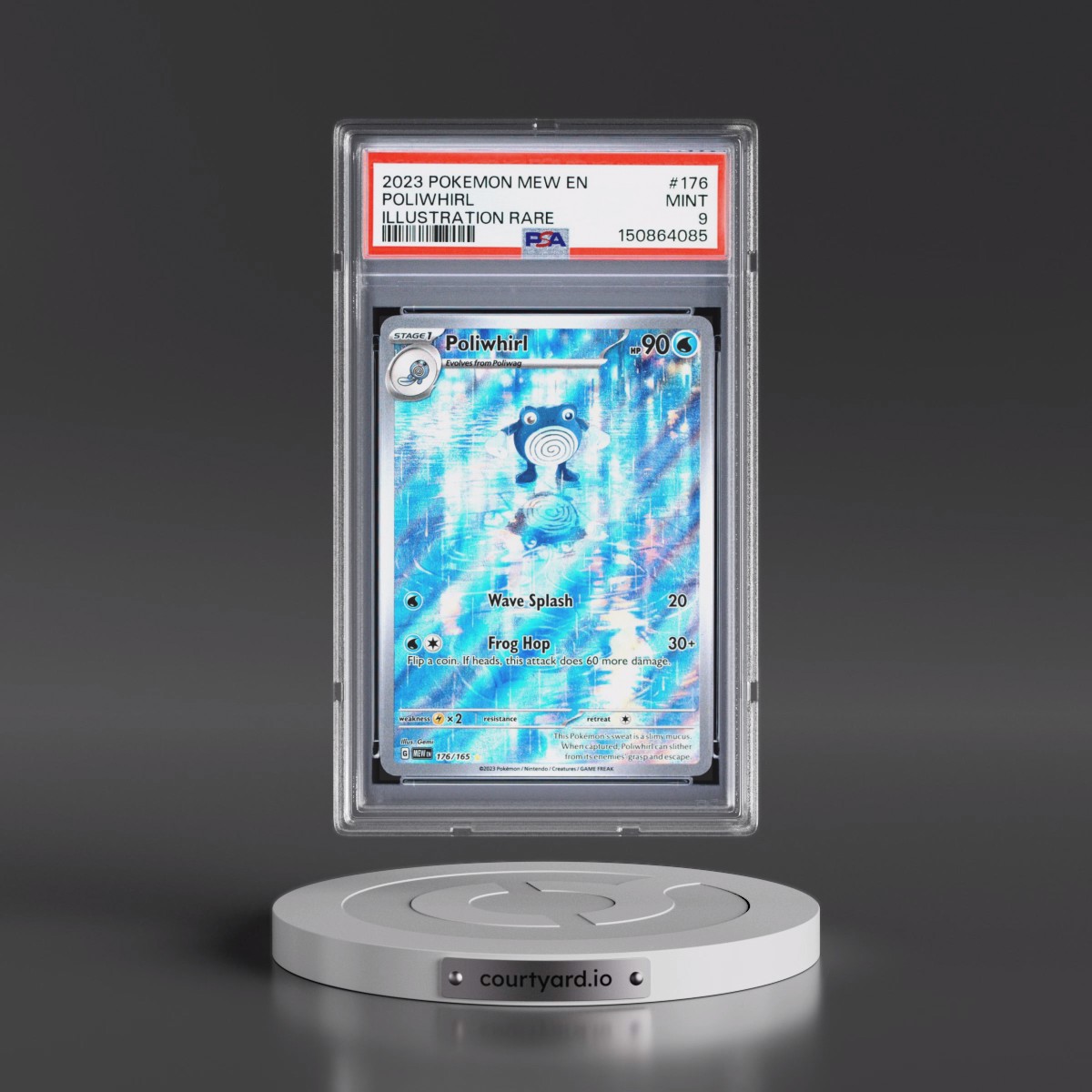 2023 Pokémon Mew EN-151 #176 Poliwhirl - Illustration Rare (PSA 9 MINT)