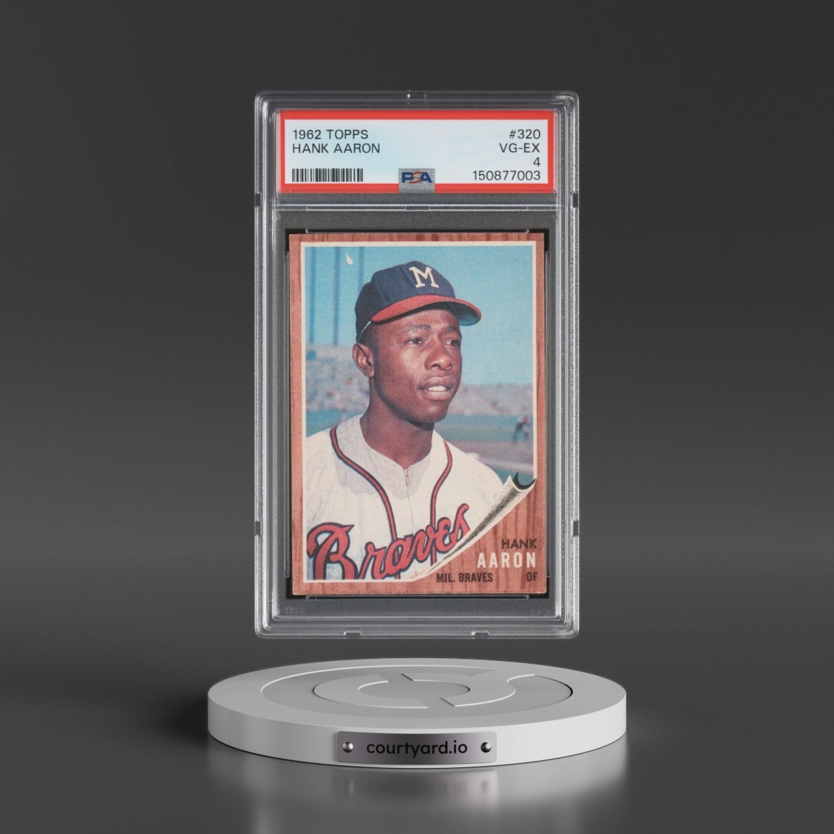 1962 Topps #320 Hank Aaron (PSA 4 VG-EX)