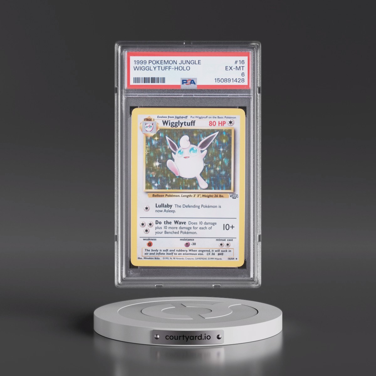 1999 Pokémon Jungle #16 Wigglytuff - Holo (PSA 6 EX-MT)