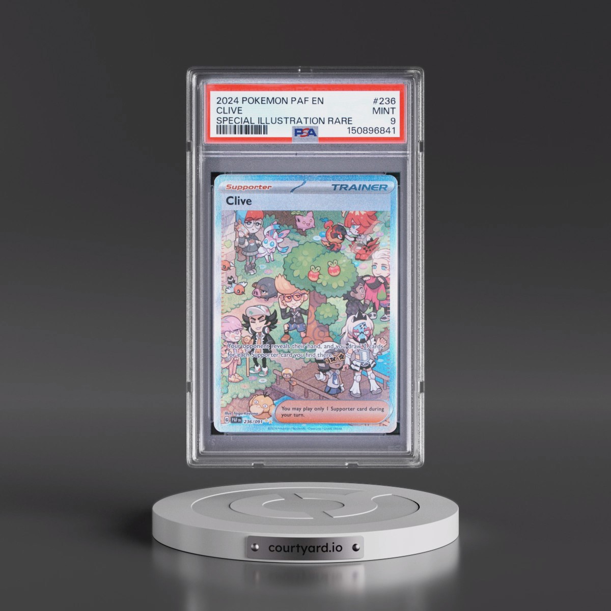 2024 Pokémon Paf EN-Paldean Fates #236 Clive - Special Illustration Rare (PSA 9 MINT)
