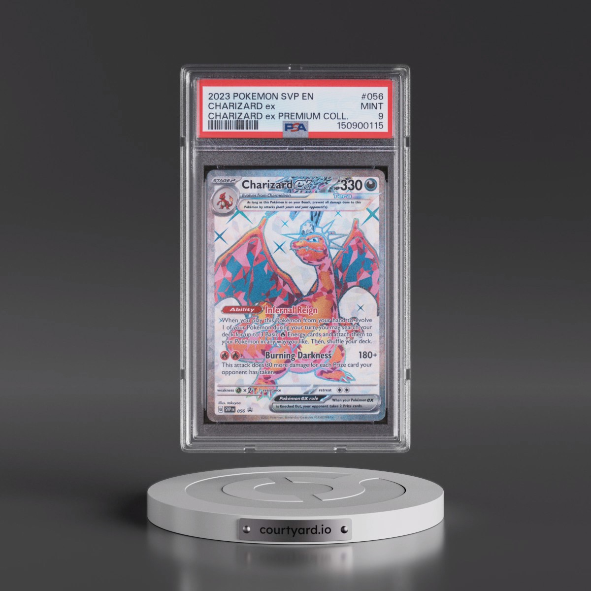 2023 Pokémon Svp EN-SV Black Star Promo #056 Charizard EX - Holo Charizard EX Premium Collection (PSA 9 MINT)