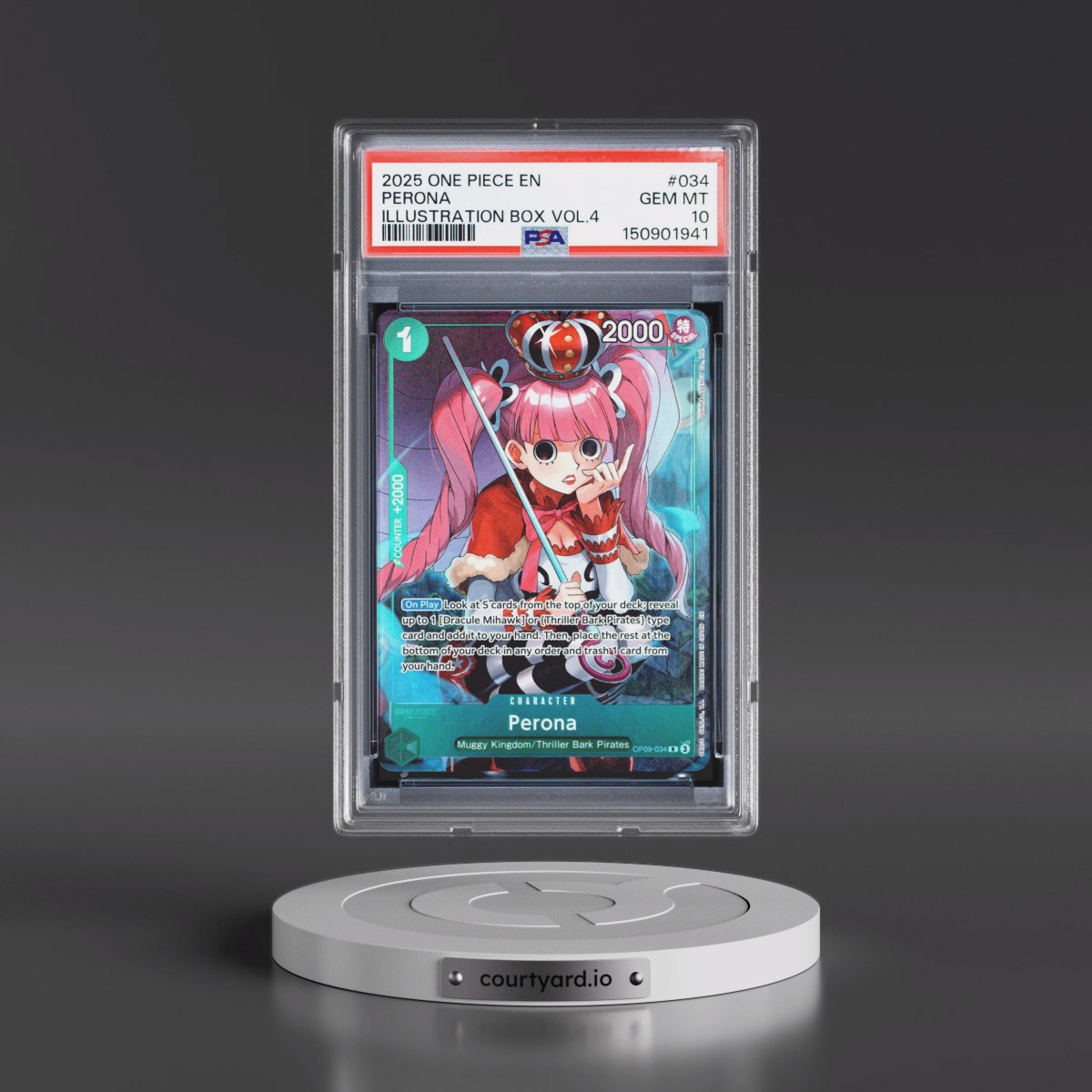 2025 One Piece Promos #034 Perona - Illustration Box Vol.4 (PSA 10 GEM MINT)