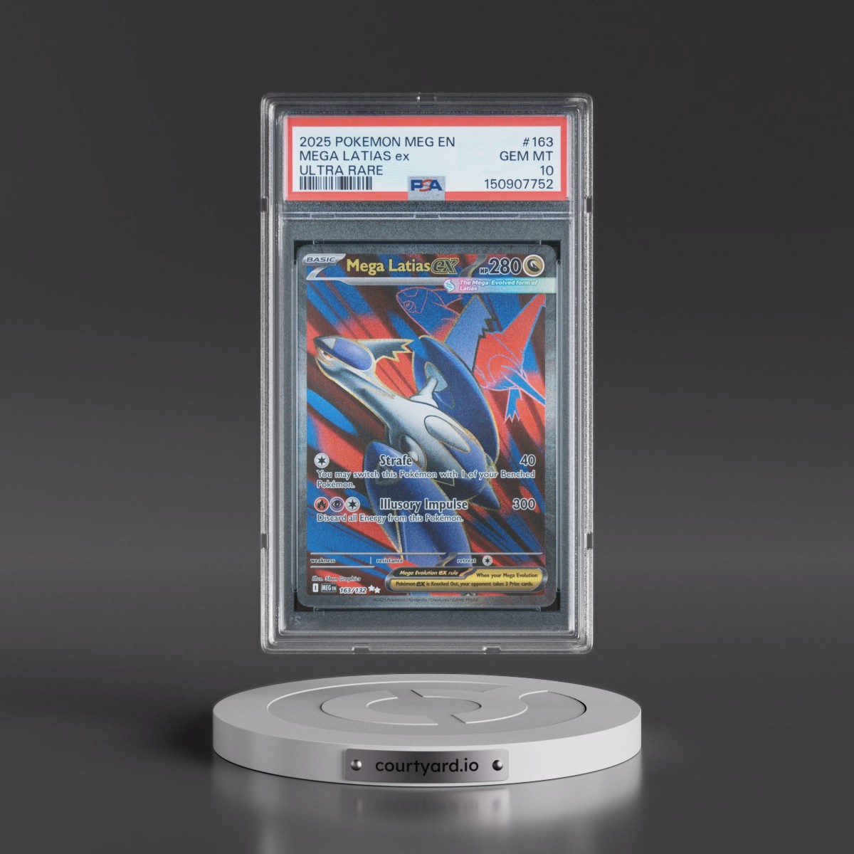 2025 Pokémon Meg EN-Mega Evolution #163 Mega Latias EX - Holo Ultra Rare (PSA 10 GEM MINT)