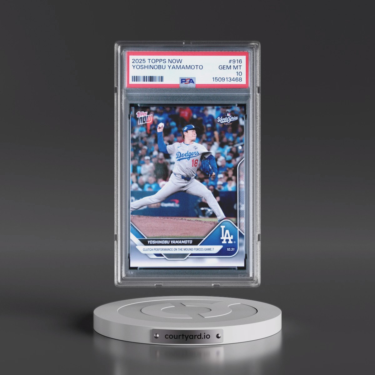 2025 Topps Now #916 Yoshinobu Yamamoto (PSA 10 GEM MINT)