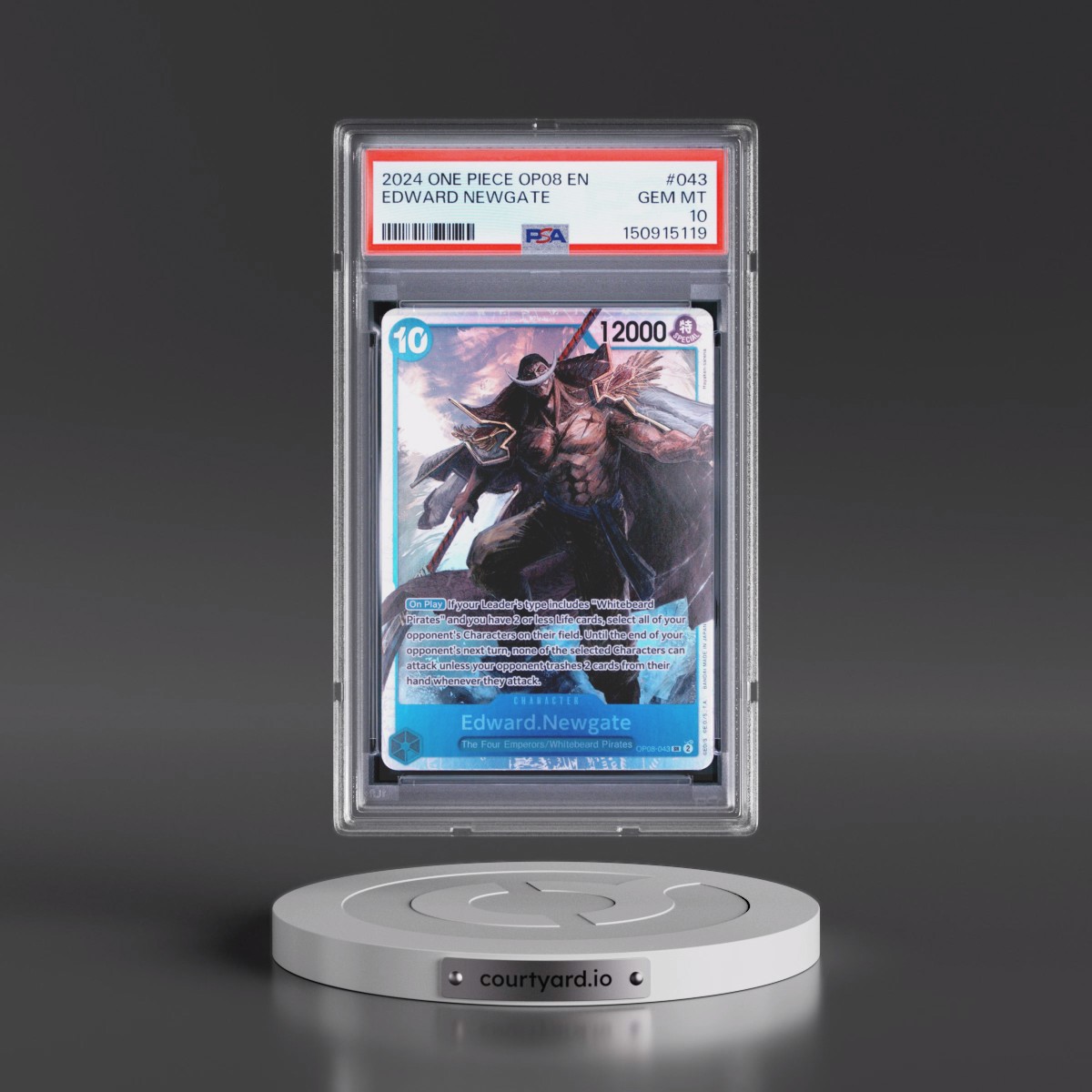 2024 One Piece OP08-Two Legends #043 Edward Newgate (PSA 10 GEM MINT)