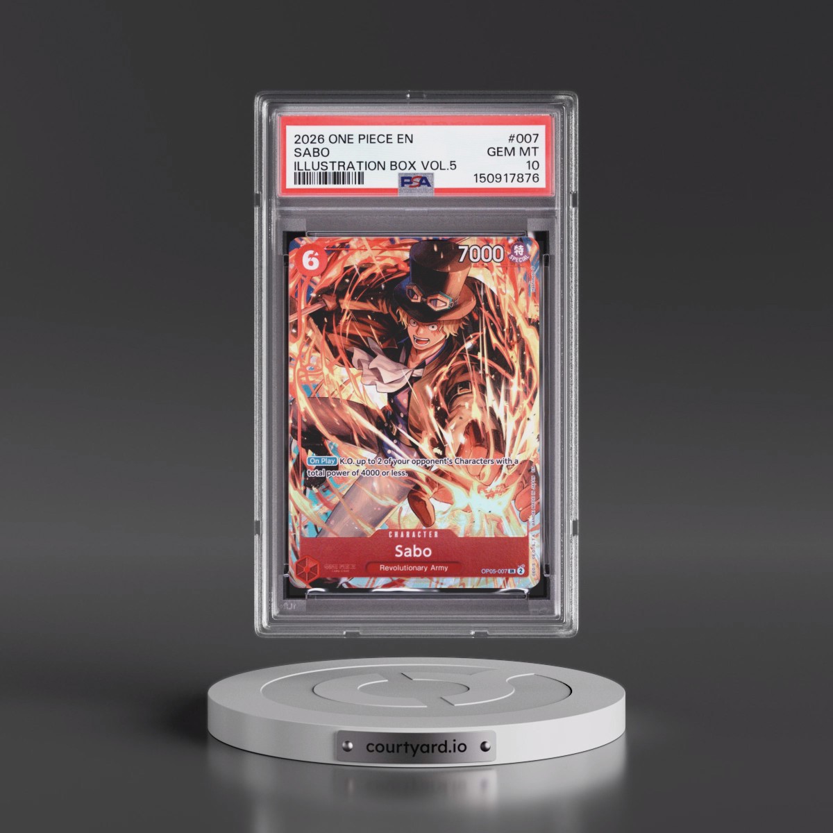 2026 One Piece Promos #007 Sabo - Illustration Box Vol.5 (PSA 10 GEM MINT)