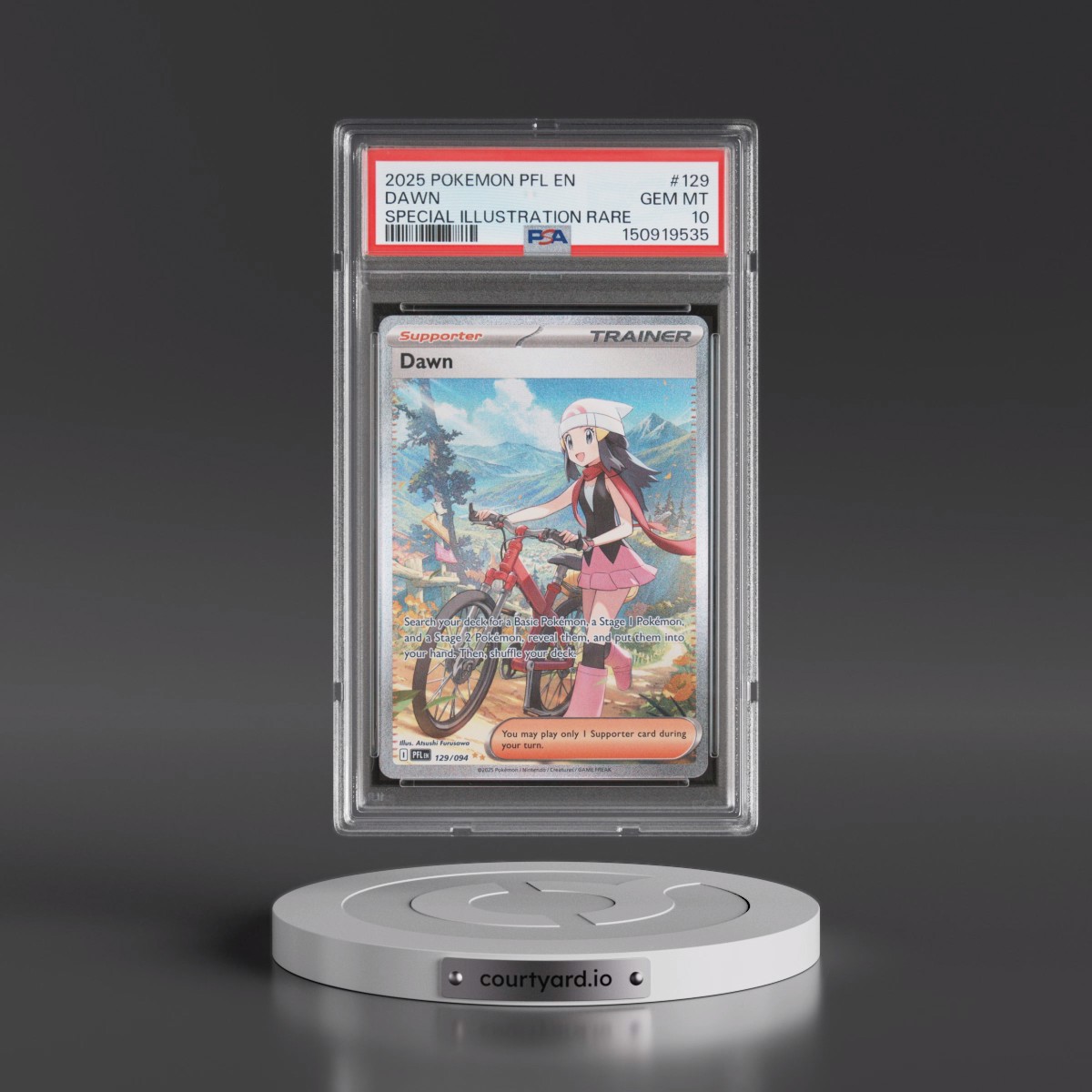 2025 Pokémon Pfl EN-Phantasmal Flames #129 Dawn - Special Illustration Rare (PSA 10 GEM MINT)