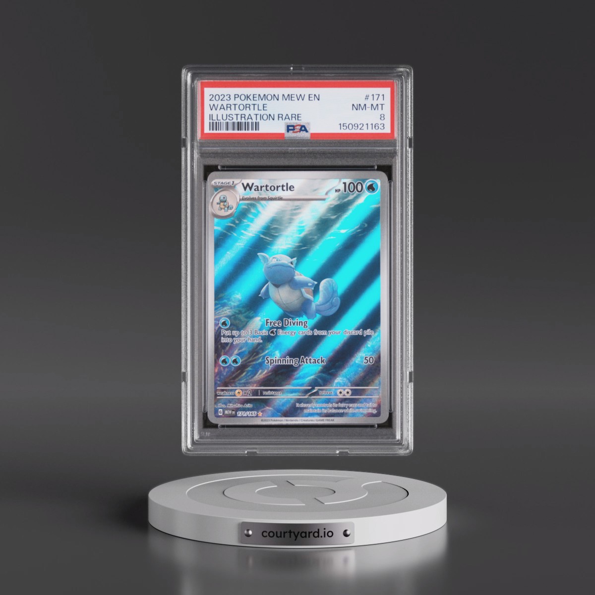 2023 Pokémon Mew EN-151 #171 Wartortle - Illustration Rare (PSA 8 NM-MT)
