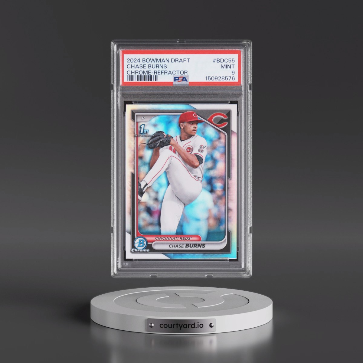 2024 Bowman Draft #BDC55 Chase Burns - Chrome-Refractor (PSA 9 MINT)