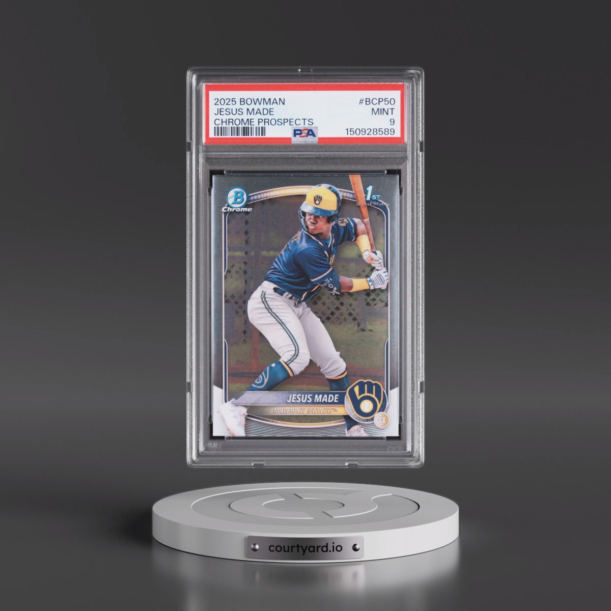 2025 Bowman Chrome Prospects #BCP50 Jesus Made (PSA 9 MINT)