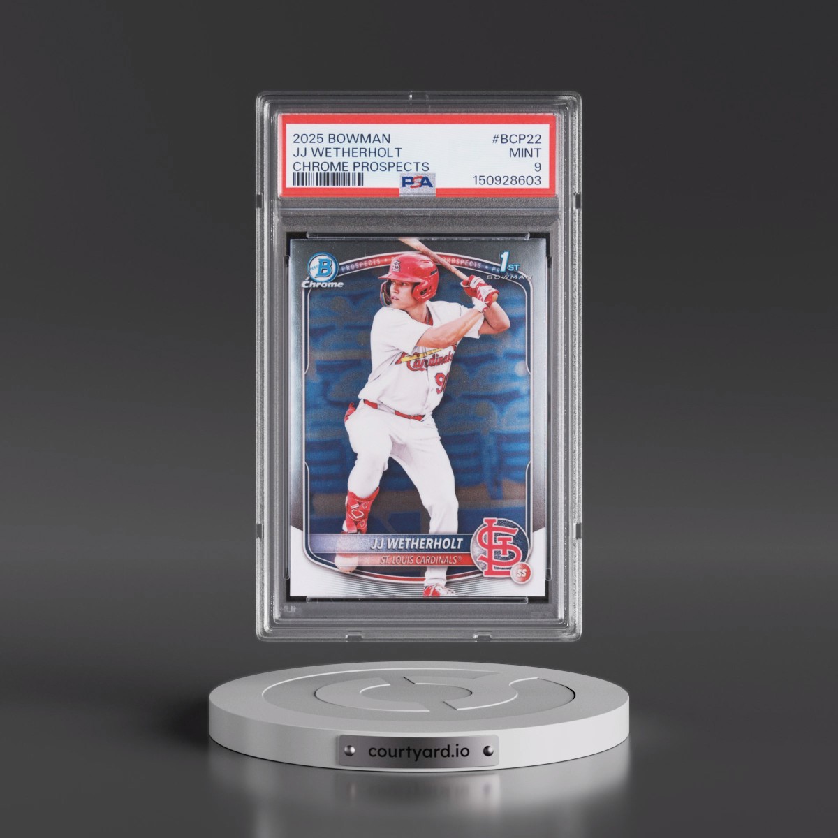 2025 Bowman Chrome Prospects #BCP22 JJ Wetherholt (PSA 9 MINT)