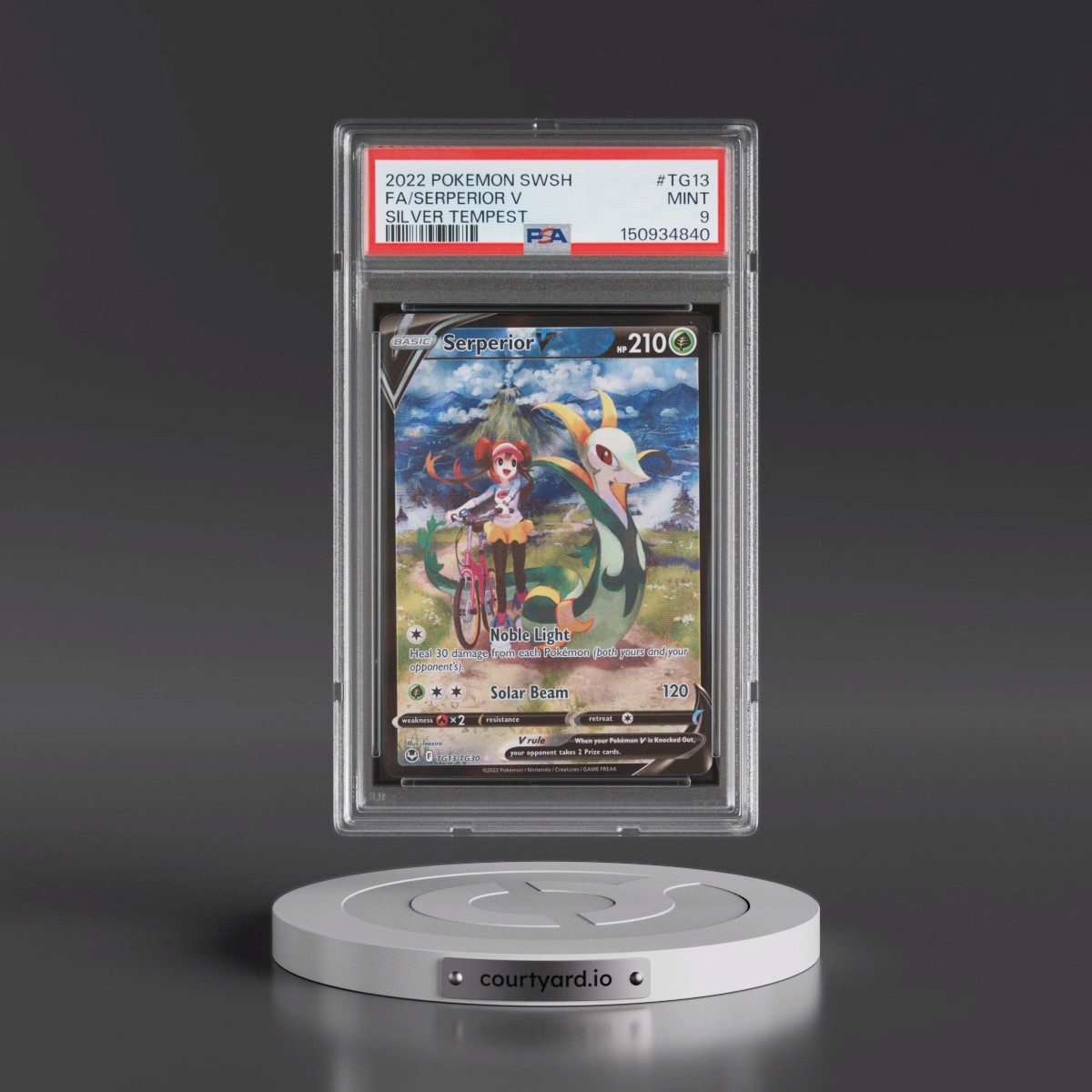 2022 Pokémon Sword & Shield Silver Tempest #TG13 Serperior V - Holo Full Art (PSA 9 MINT)