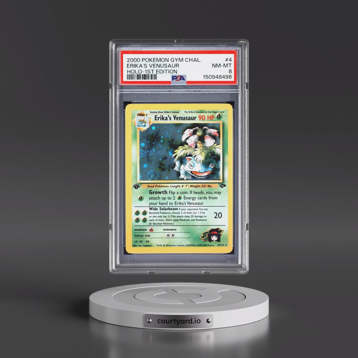 2000 Pokémon Gym Challenge #4 Erika's Venusaur - 1st Edition Holo (PSA 8 NM-MT)