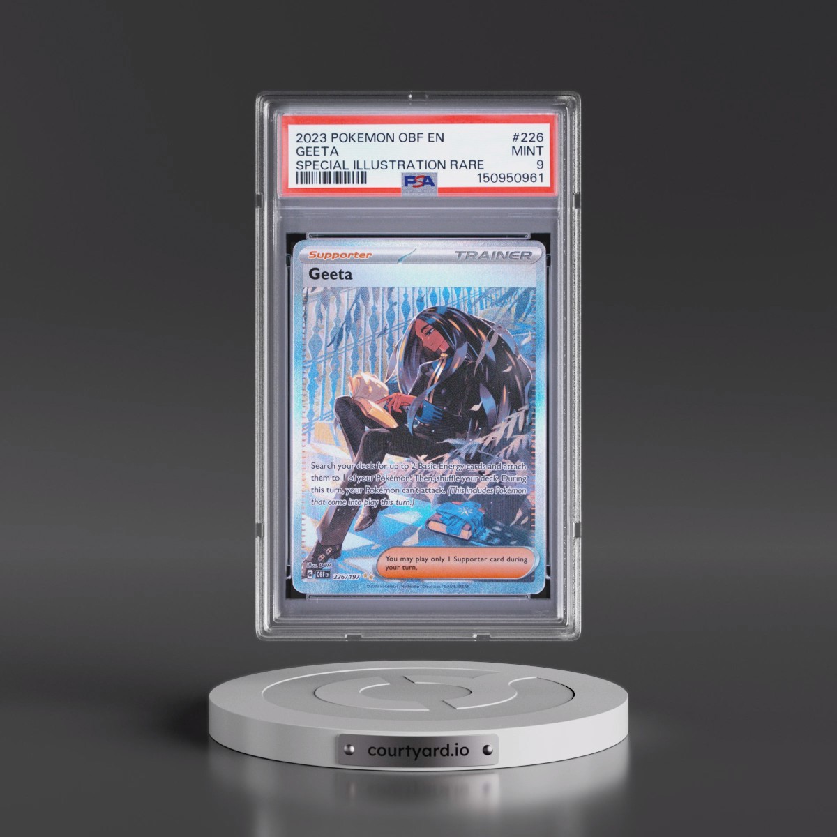 2023 Pokémon Obf EN-Obsidian Flames #226 Geeta - Special Illustration Rare (PSA 9 MINT)