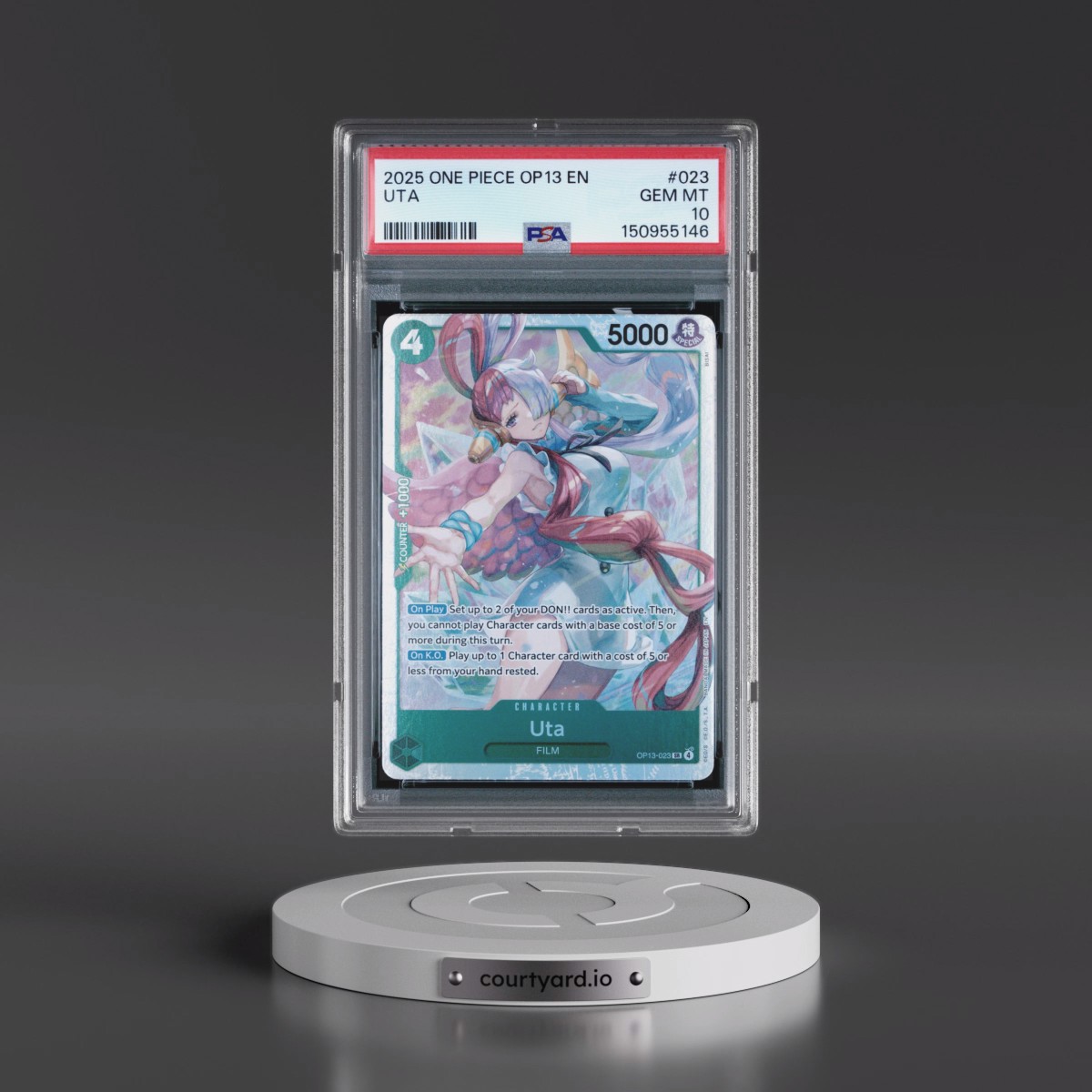 2025 One Piece OP13-Carrying on His Will #023 Uta (PSA 10 GEM MINT)