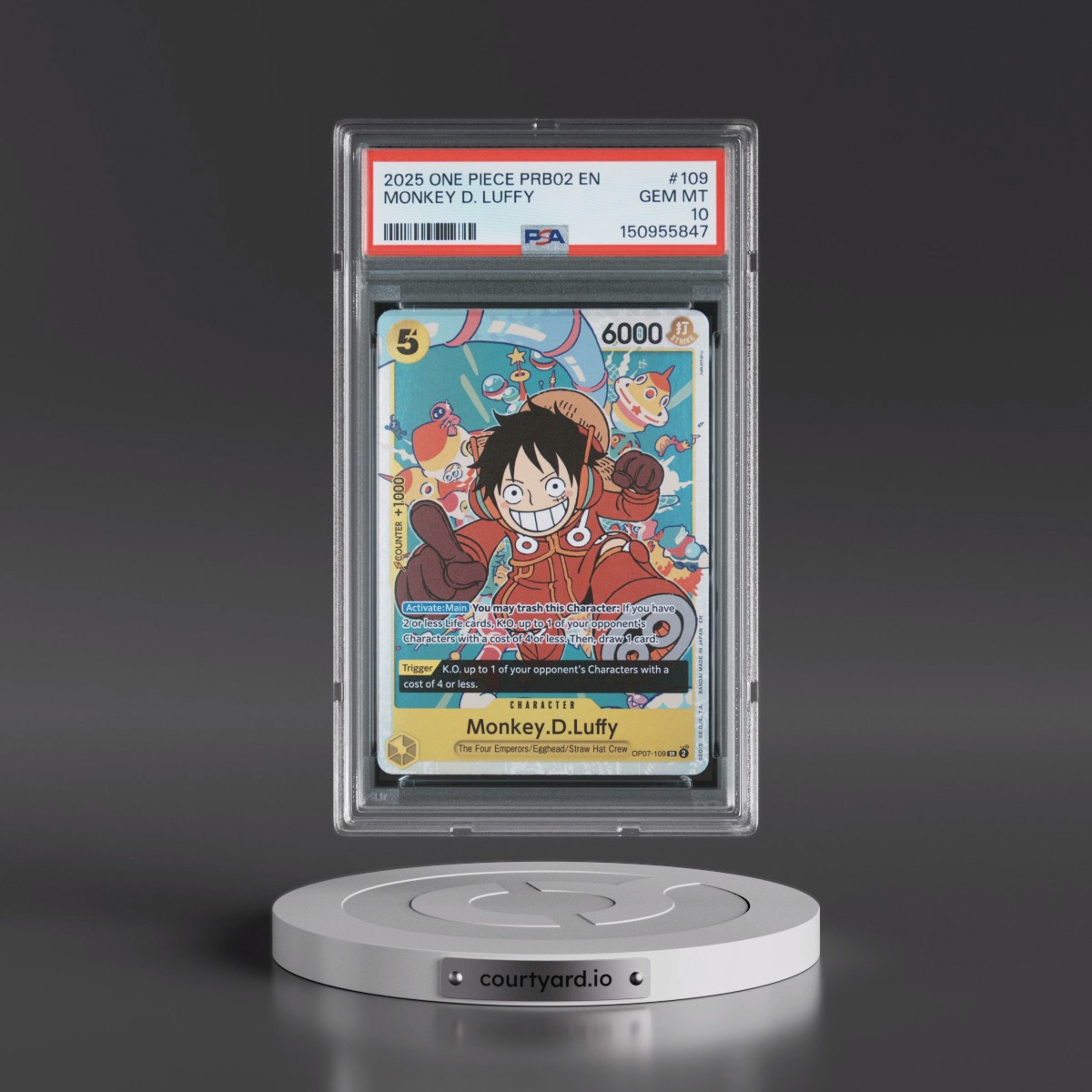 2025 One Piece PRB02-Premium Booster -One Piece Card the Best- Vol.2 #109 Monkey D. Luffy (PSA 10 GEM MINT)