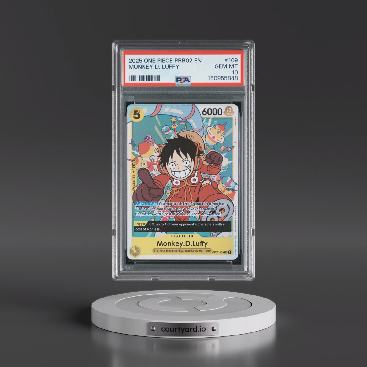 2025 One Piece PRB02-Premium Booster -One Piece Card the Best- Vol.2 #109 Monkey D. Luffy (PSA 10 GEM MINT)