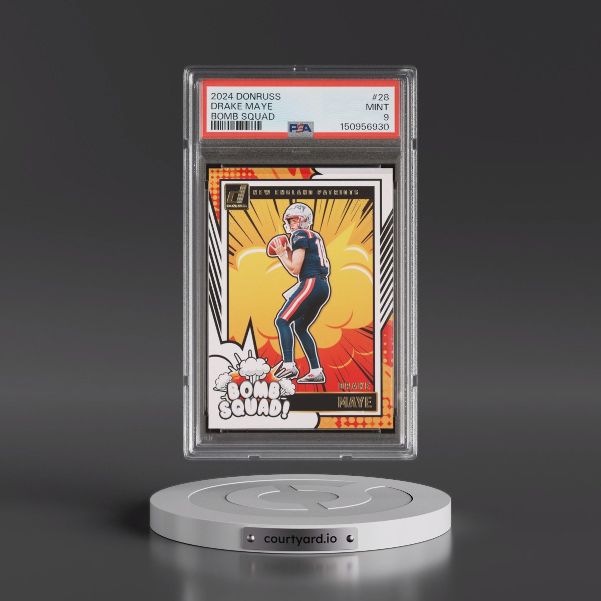 2024 Panini Donruss Bomb Squad #28 Drake Maye (PSA 9 MINT)
