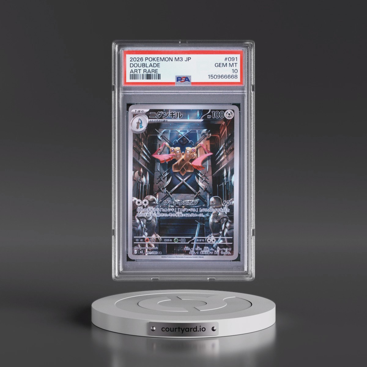 2026 Pokémon M3-Nullifying Zero #091 Doublade - Art Rare (PSA 10 GEM MINT)