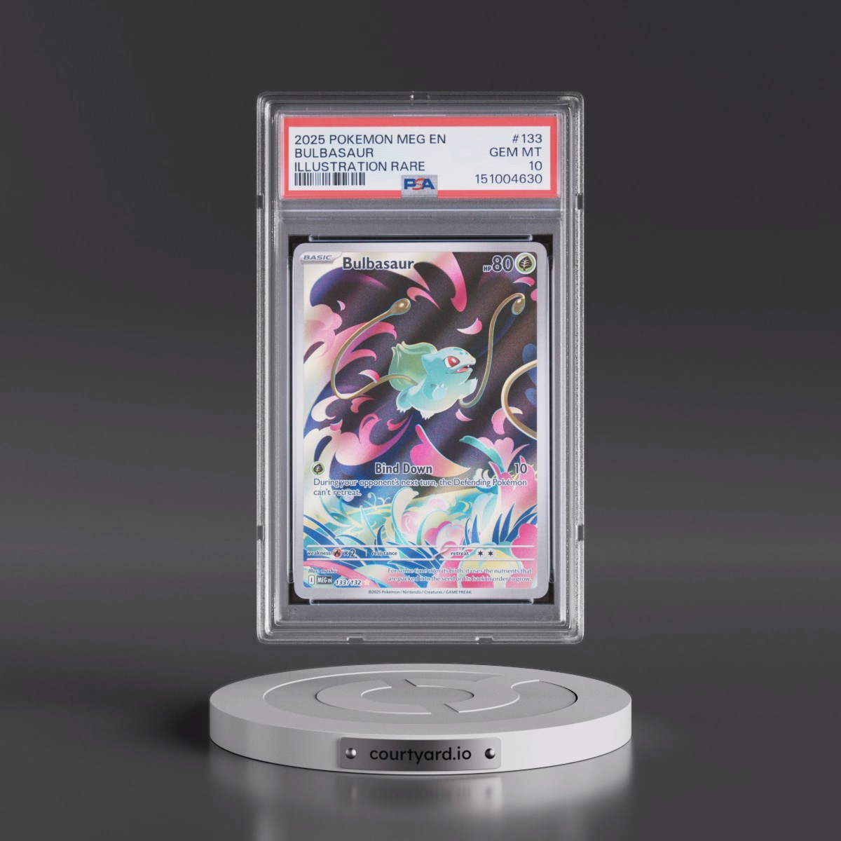 2025 Pokémon Meg EN-Mega Evolution #133 Bulbasaur - Illustration Rare (PSA 10 GEM MINT)