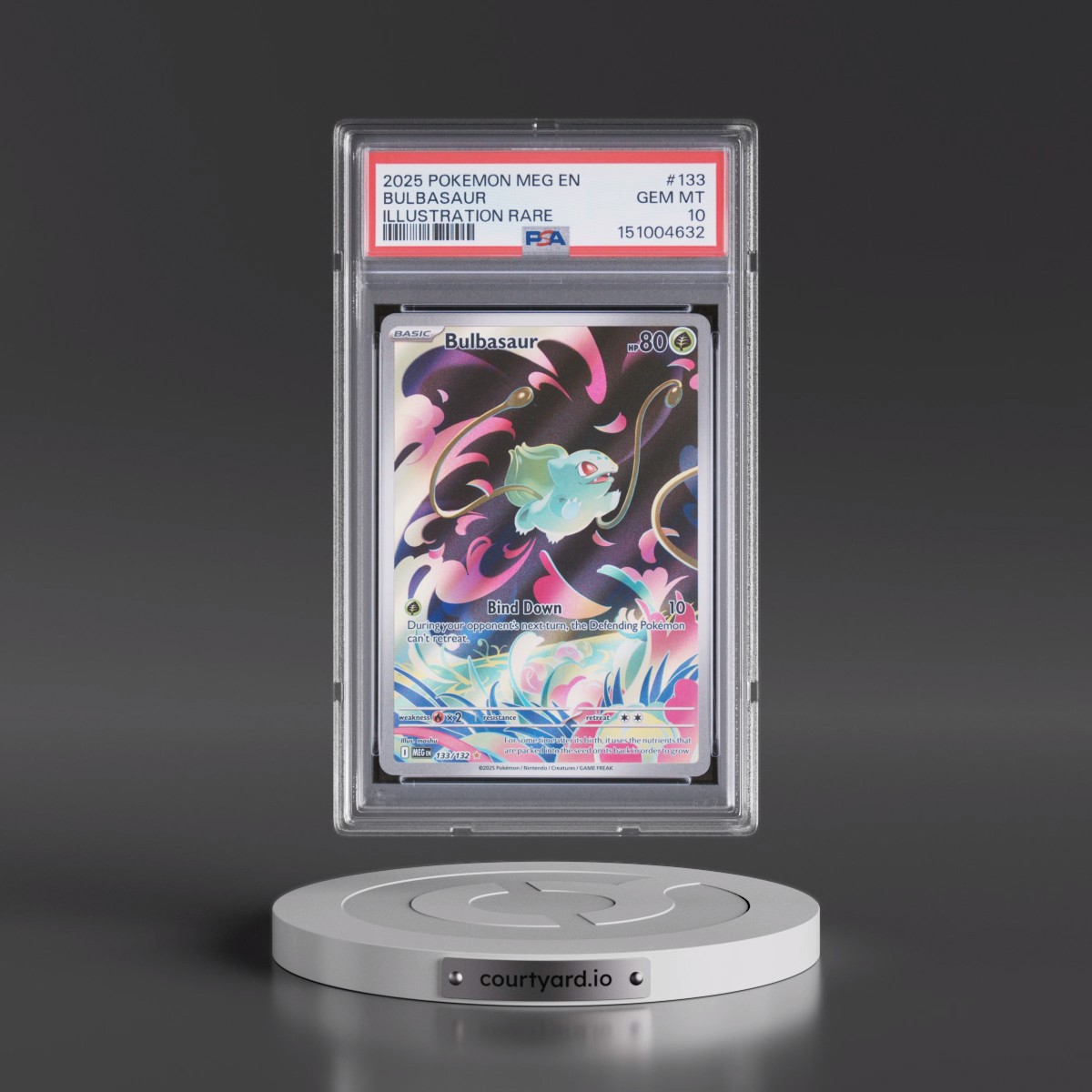 2025 Pokémon Meg EN-Mega Evolution #133 Bulbasaur - Illustration Rare (PSA 10 GEM MINT)