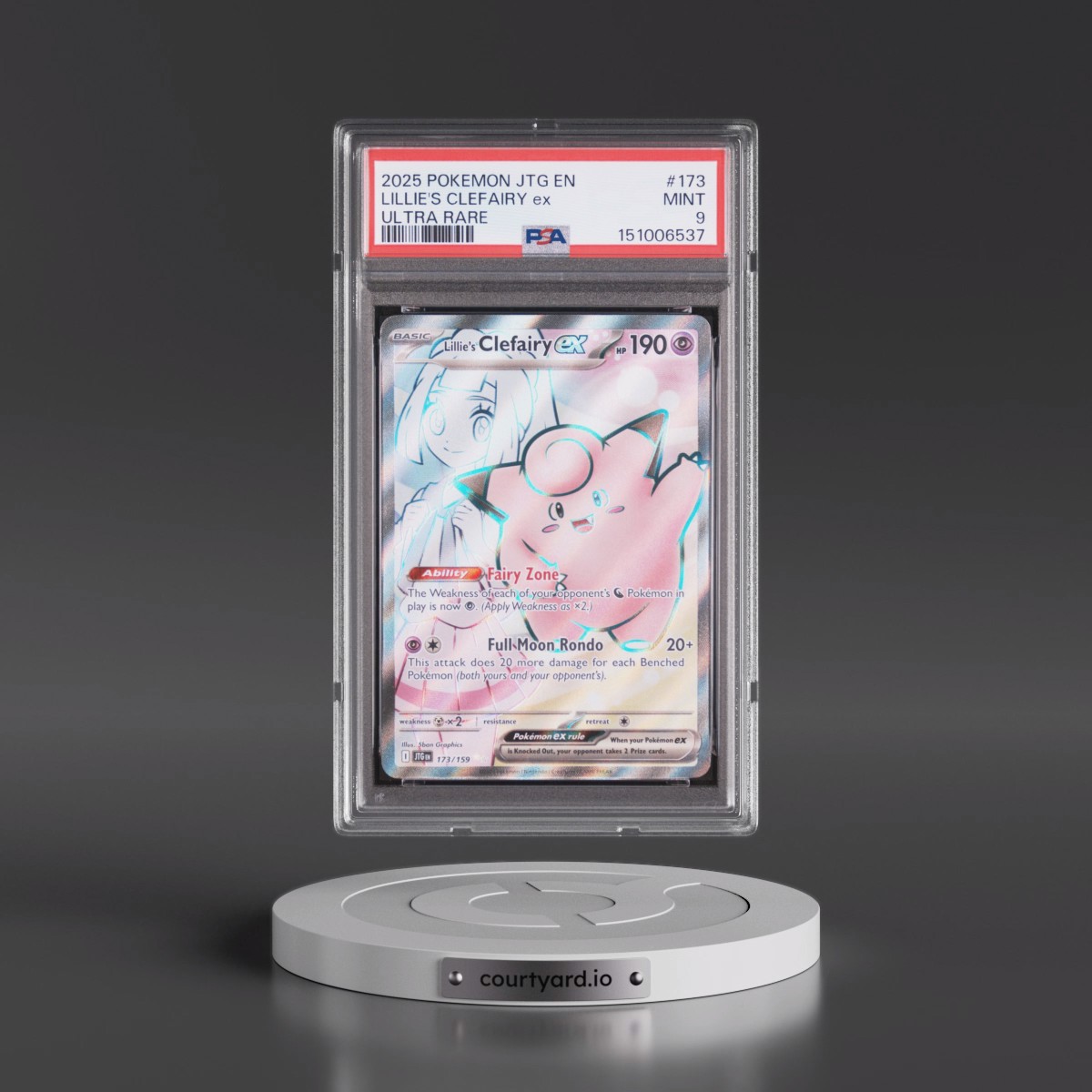 2025 Pokémon Jtg EN-Journey Together #173 Lillie's Clefairy EX - Holo Ultra Rare (PSA 9 MINT)