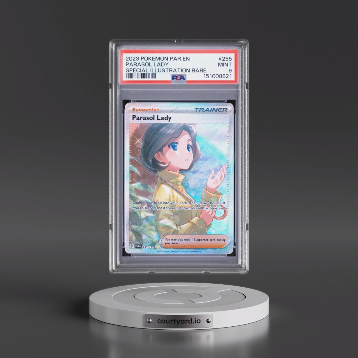 2023 Pokémon Par EN-Paradox Rift #255 Parasol Lady - Special Illustration Rare (PSA 9 MINT)