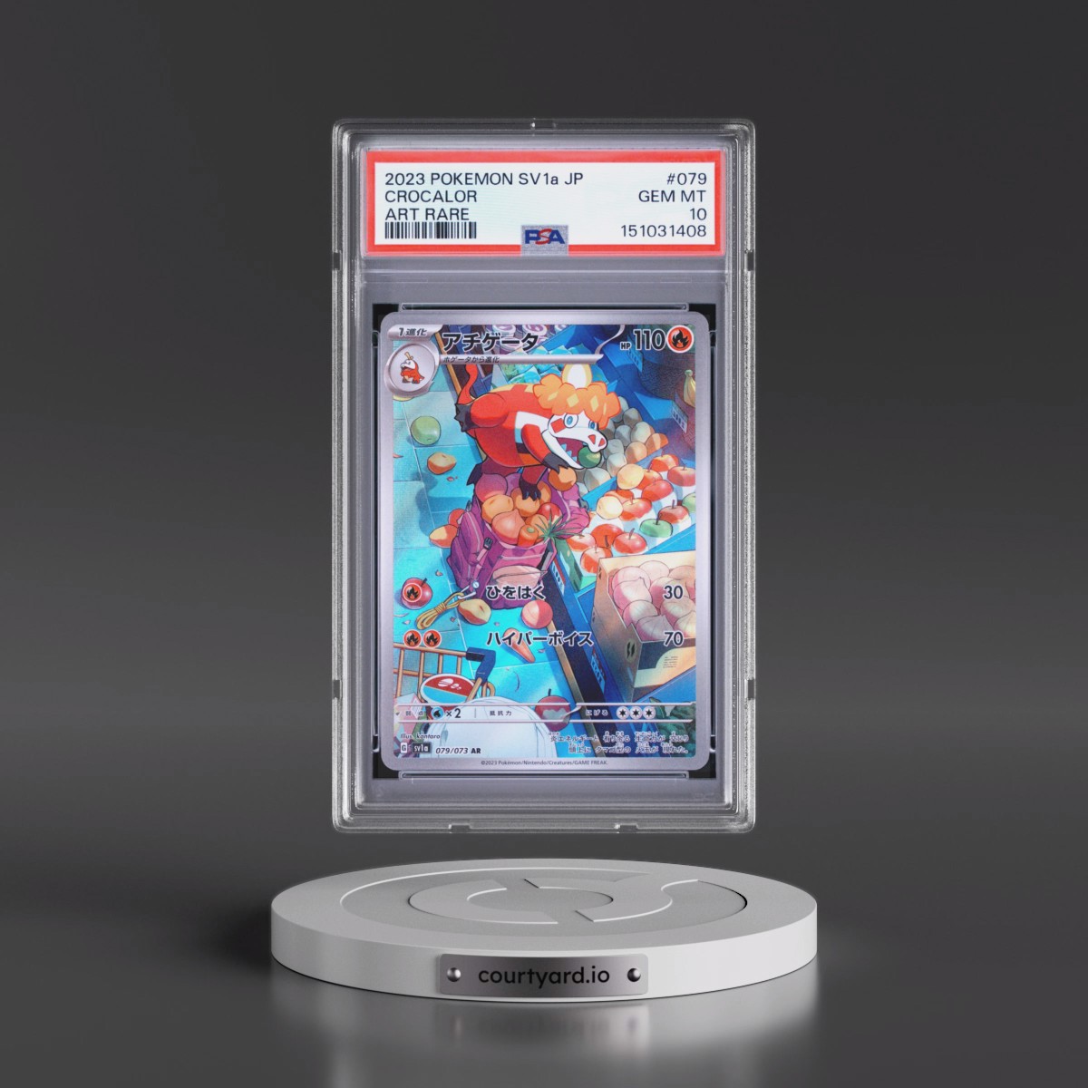 2023 Pokémon Sv1a-Triplet Beat #079 Crocalor - Art Rare (PSA 10 GEM MINT)