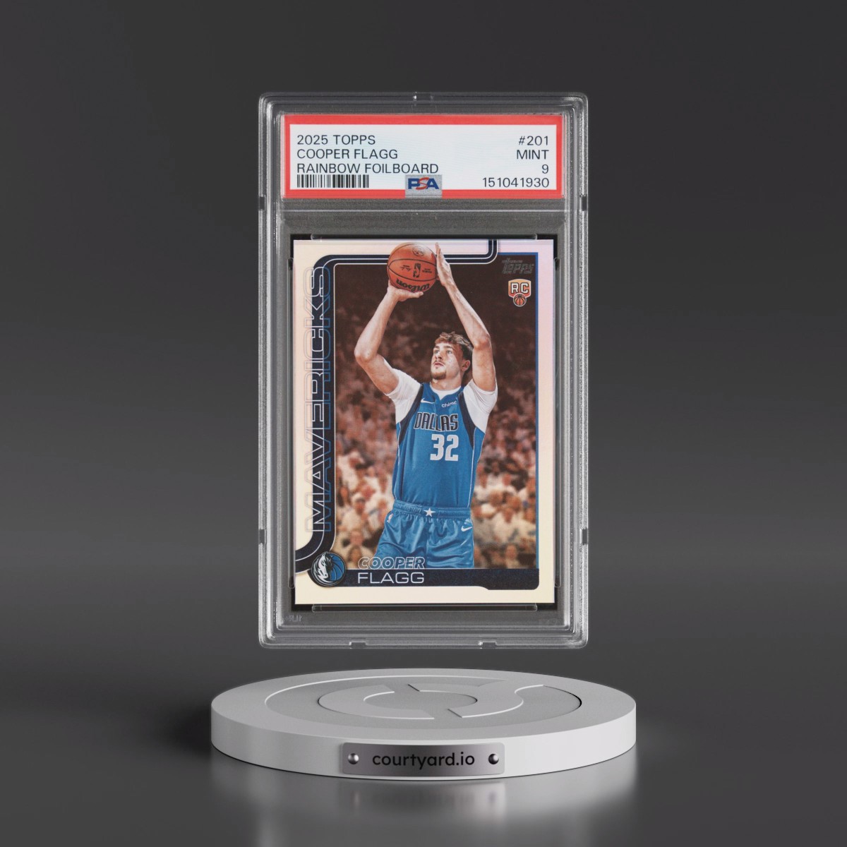 2025 Topps #201 Cooper Flagg - Rainbow Foilboard (PSA 9 MINT)