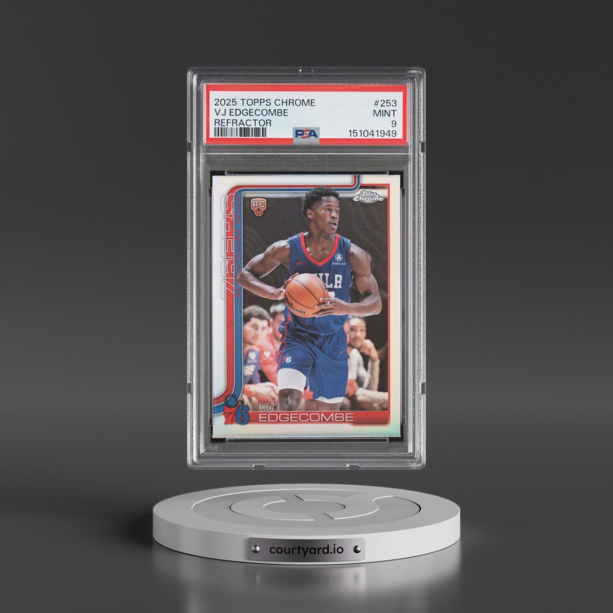 2025 Topps Chrome #253 VJ Edgecombe - Refractor (PSA 9 MINT)