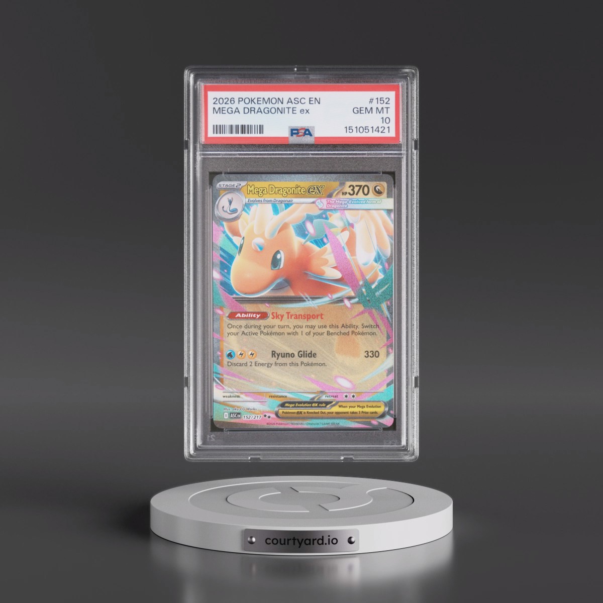 2026 Pokémon Asc EN-Ascended Heroes #152 Mega Dragonite EX - Holo (PSA 10 GEM MINT)