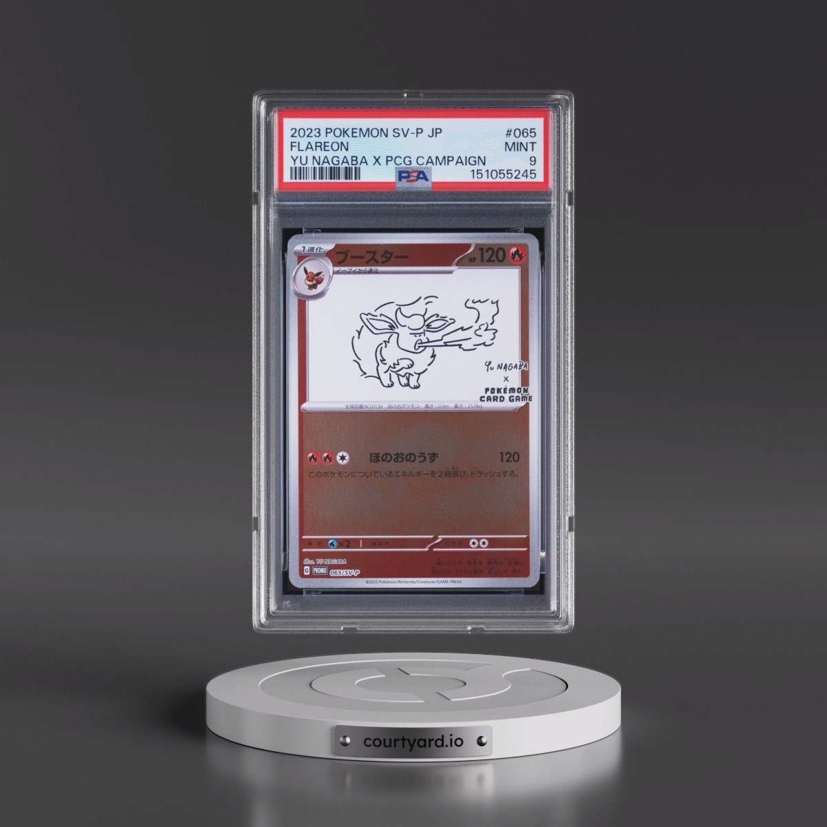 2023 Pokémon SV-P Promo #065 Flareon - YU Nagaba X Pokemon Card Game Campaign (PSA 9 MINT)