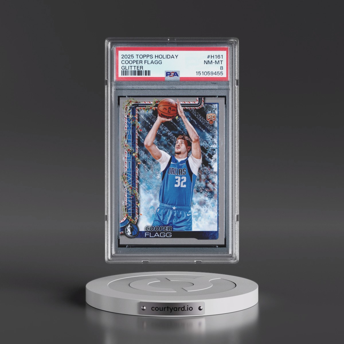 2025 Topps Holiday #H161 Cooper Flagg - Glitter (PSA 8 NM-MT)