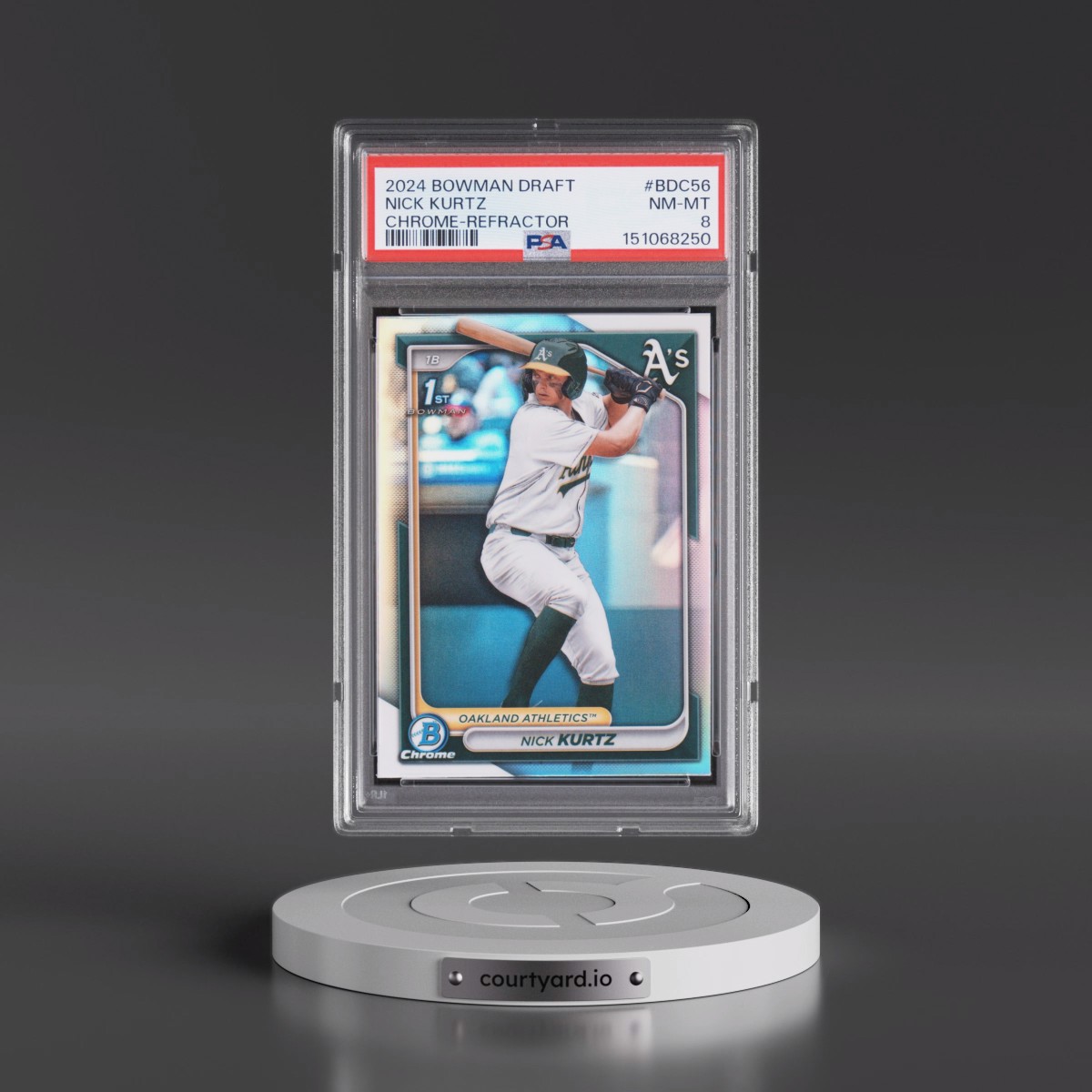 2024 Bowman Draft #BDC56 Nick Kurtz - Chrome-Refractor (PSA 8 NM-MT)