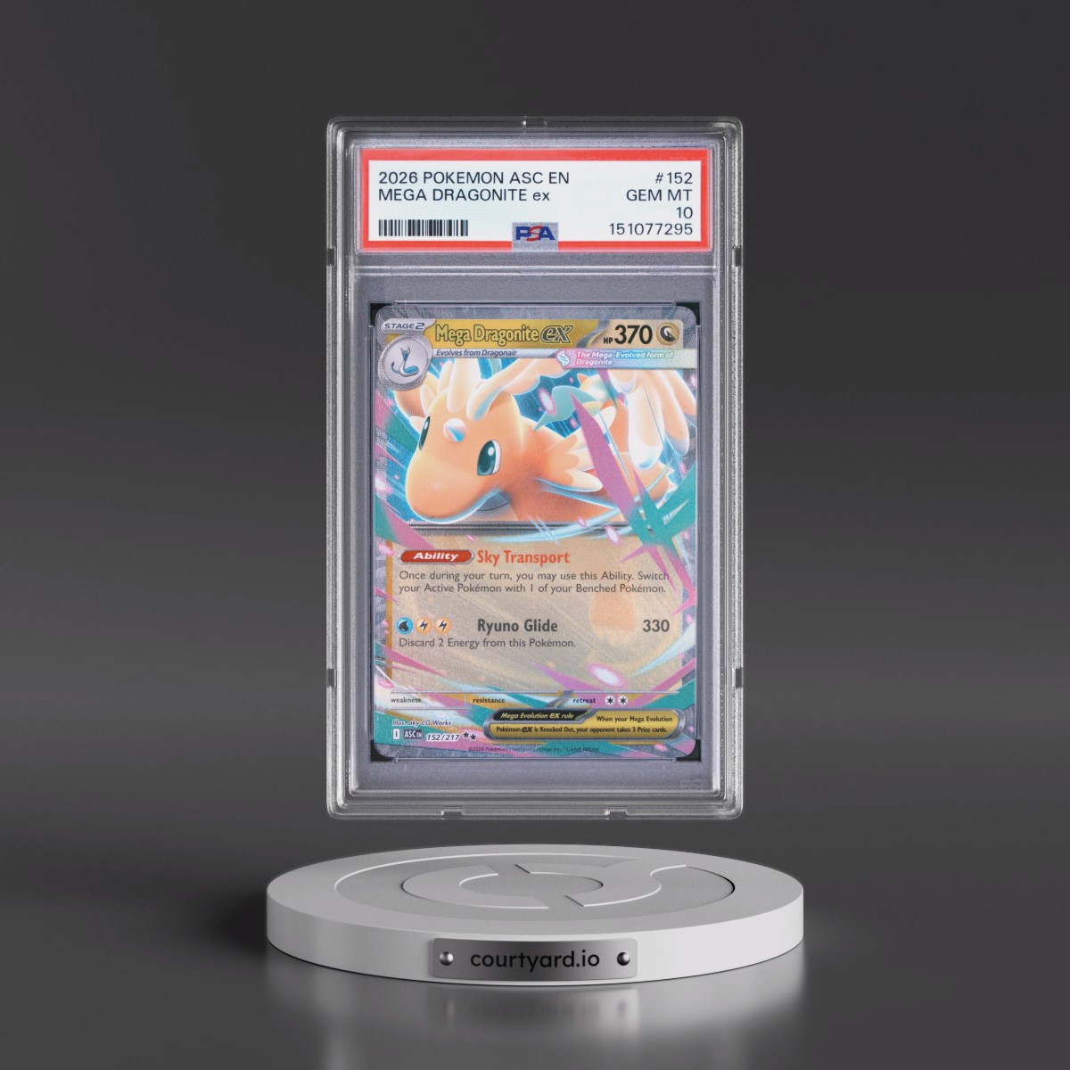 2026 Pokémon Asc EN-Ascended Heroes #152 Mega Dragonite EX - Holo (PSA 10 GEM MINT)