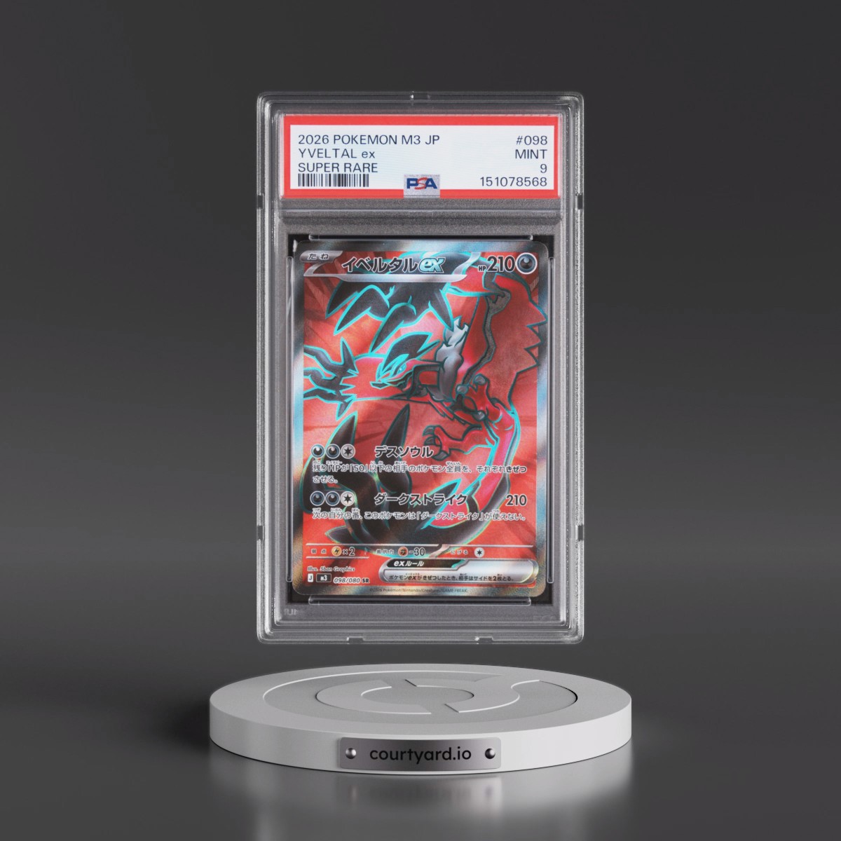 2026 Pokémon M3-Nullifying Zero #098 Yveltal EX - Holo Super Rare (PSA 9 MINT)