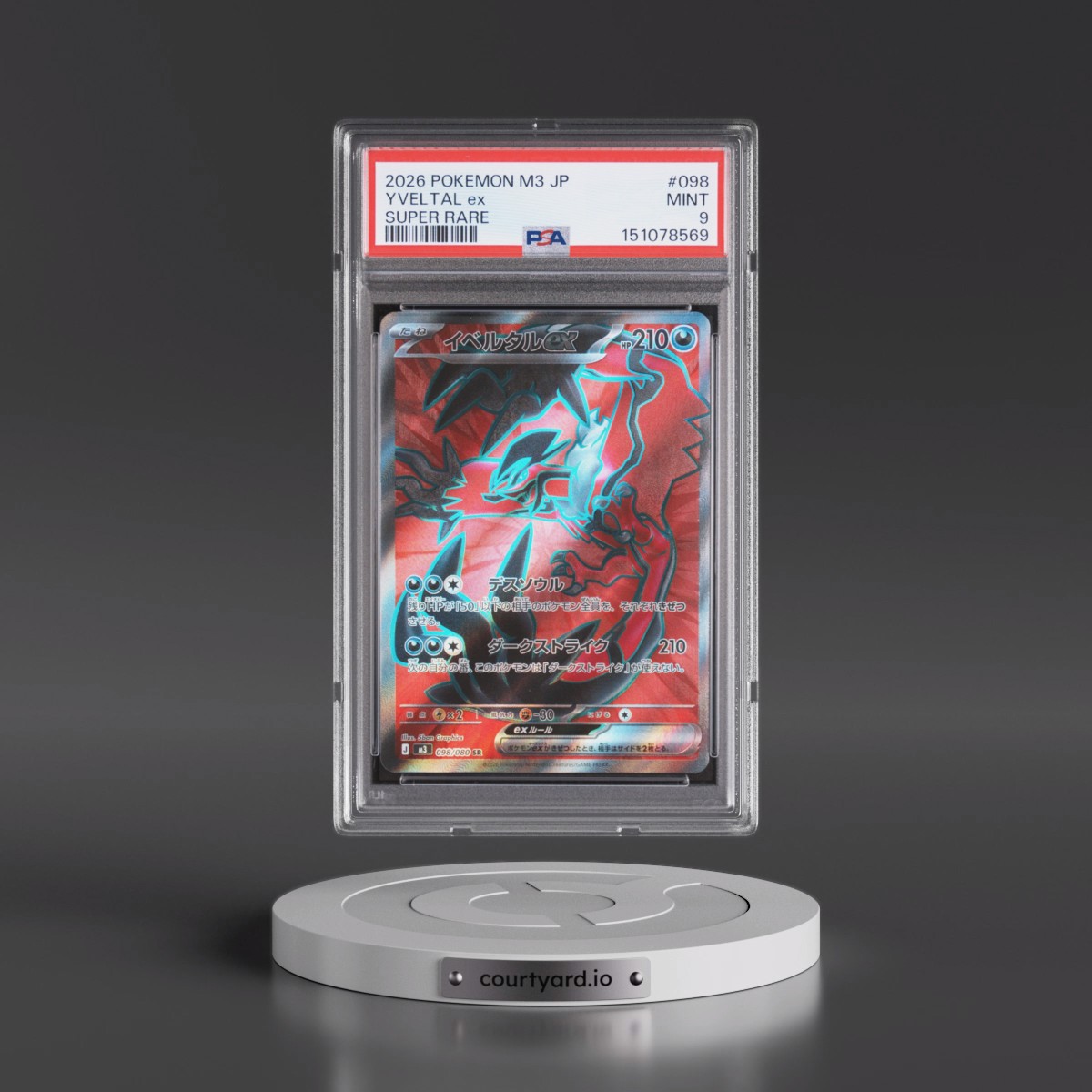 2026 Pokémon M3-Nullifying Zero #098 Yveltal EX - Holo Super Rare (PSA 9 MINT)