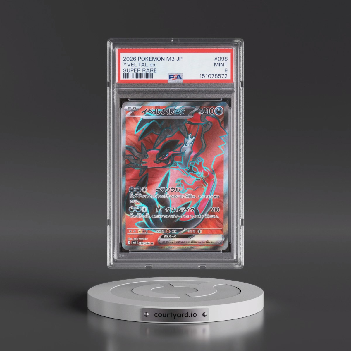2026 Pokémon M3-Nullifying Zero #098 Yveltal EX - Holo Super Rare (PSA 9 MINT)