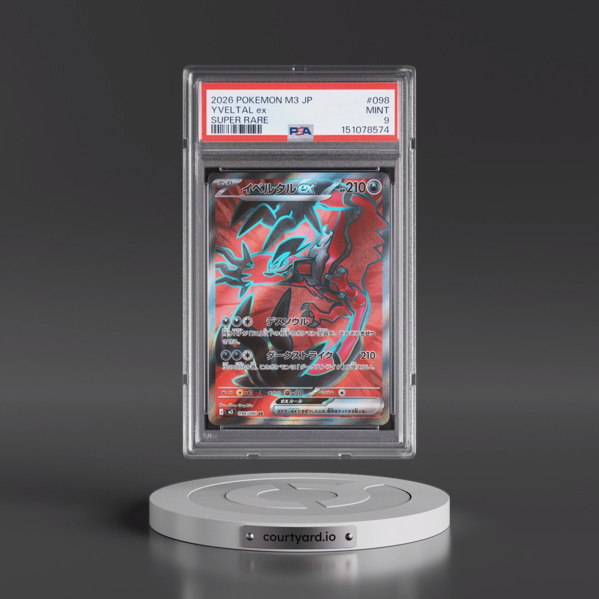 2026 Pokémon M3-Nullifying Zero #098 Yveltal EX - Holo Super Rare (PSA 9 MINT)