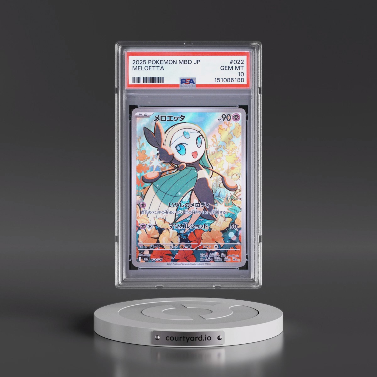 2025 Pokémon Mbd-Mega Starter Set Mega Diancie EX #022 Meloetta (PSA 10 GEM MINT)