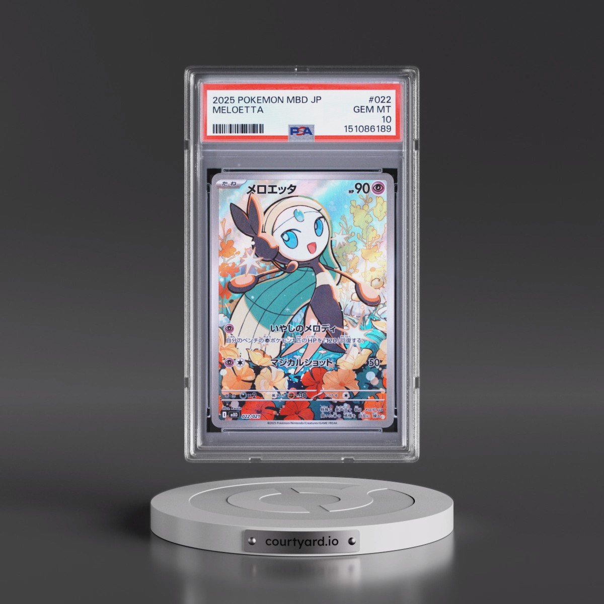 2025 Pokémon Mbd-Mega Starter Set Mega Diancie EX #022 Meloetta (PSA 10 GEM MINT)