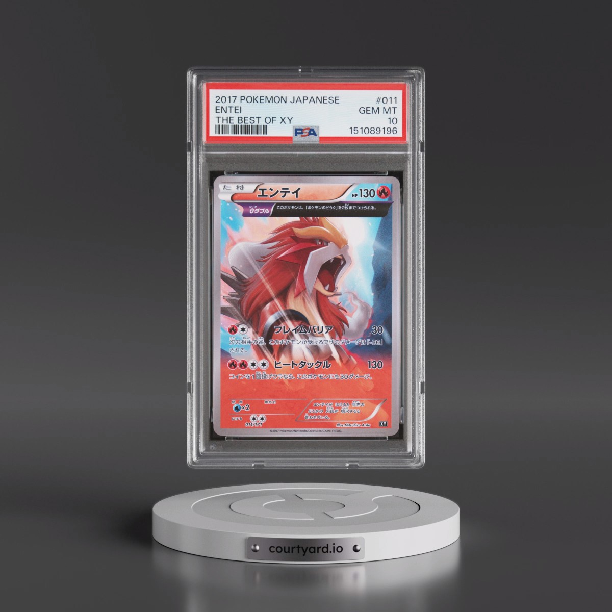 2017 Pokémon the Best of XY #011 Entei (PSA 10 GEM MINT)
