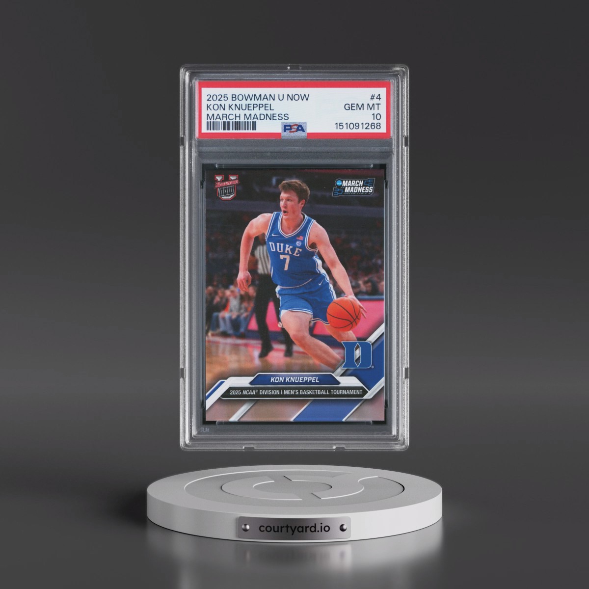 2025 Bowman U Now March Madness #4 Kon Knueppel (PSA 10 GEM MINT)