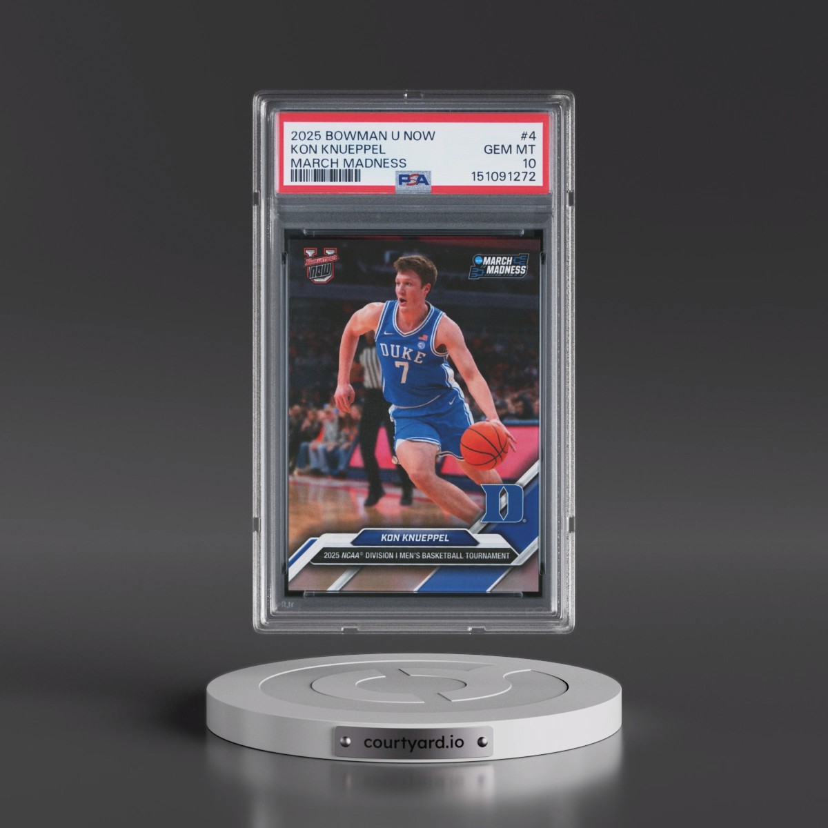 2025 Bowman U Now March Madness #4 Kon Knueppel (PSA 10 GEM MINT)