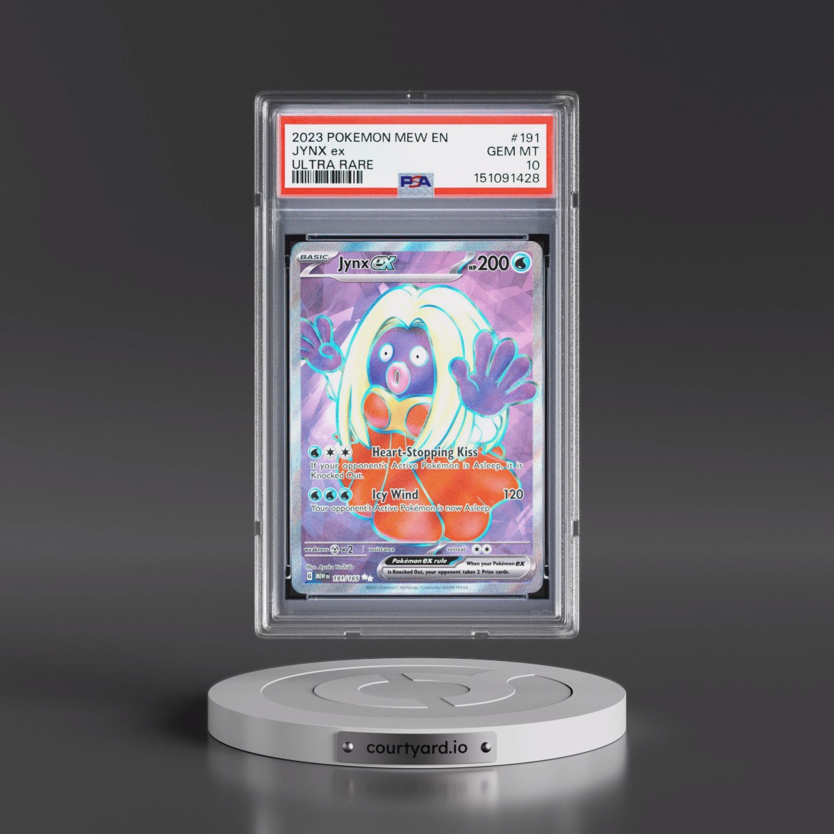2023 Pokémon Mew EN-151 #191 Jynx EX - Holo Ultra Rare (PSA 10 GEM MINT)