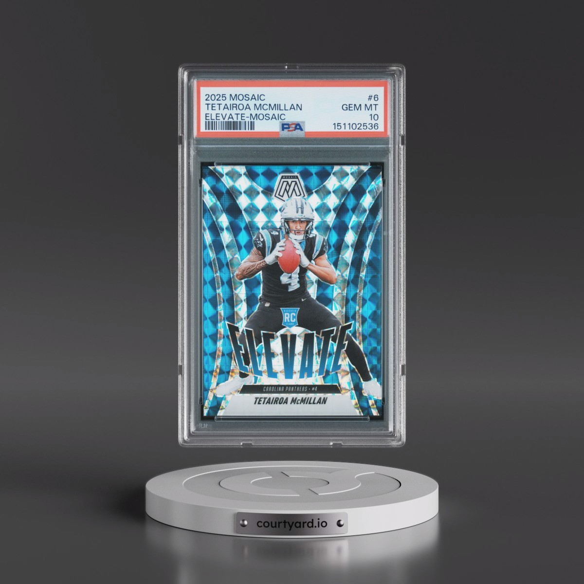 2025 Panini Mosaic Elevate #6 Tetairoa Mcmillan - Mosaic (PSA 10 GEM MINT)