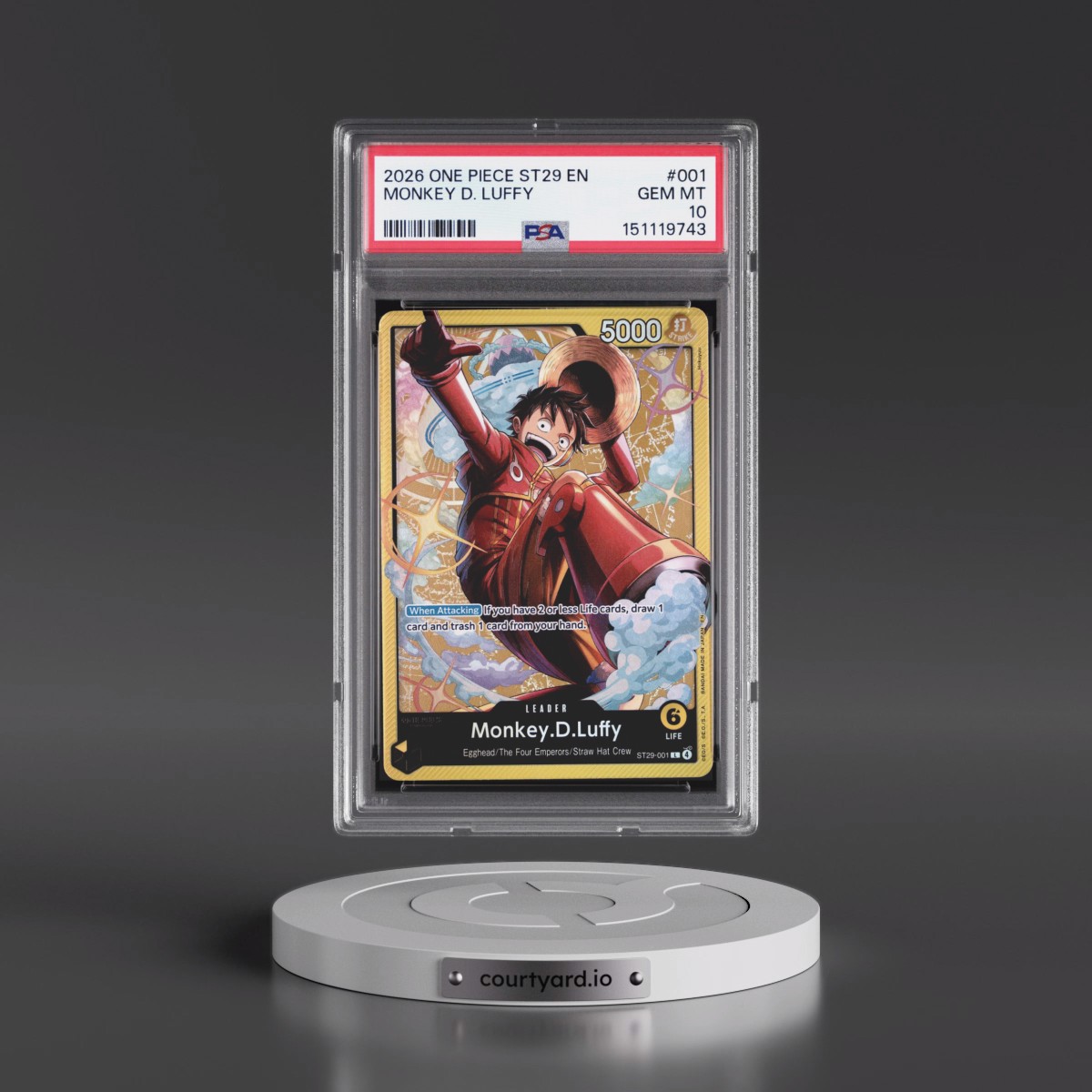 2026 One Piece Starter Deck ST29-Egghead #001 Monkey D. Luffy (PSA 10 GEM MINT)